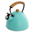 thumbnail image 2 of MegaChef 3.2 Quart Whistling Tea Kettle with Wood Grain Nylon Cool Touch Handle, Matte, 2 of 7