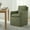 Green, variant on Spruce & Spring Modern Upholstered Dining Arm Chair with Casters No Assembly, Single, Linen Fabric