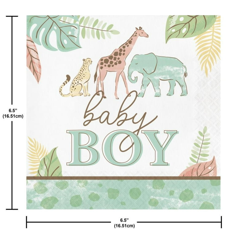 It's A Boy Safari Theme Woodland Baby Shower Backdrop Boy