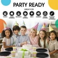 thumbnail image 4 of Exquisite 600 Ct Black 10" Plastic Party Plates 350 GSM Heavy Duty Disposable Plate Sets, 4 of 7