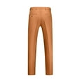 thumbnail image 3 of Mens Cargo Pants Straight Solid Color Pocket Casual Suit Button Pants Pantalones Para Hombre Brown 3XL, 3 of 3