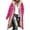 Hot Pink, variant on Ghalytn Women's Reversible Long Hooded Winter Coat, Fleece Lined Puffer Jacket with Pockets