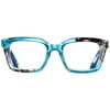 Elton John Pop Specs Reading Glasses - Blue Remix 1.25, Rectangle Frame