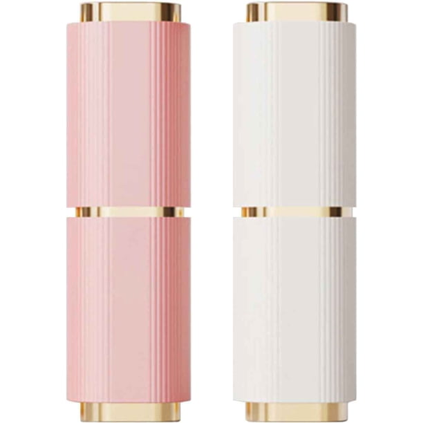 Estuche para Cepillos de Dientes de Viaje, Soporte con Tapa, Contenedor Portátil (Rosado+Blanco)