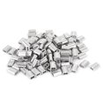 thumbnail image 1 of Unique Bargains 1/10' Wire Rope Aluminum Sleeves Clip Fittings Loop Sleeve Cable Crimps 100pcs, 1 of 1
