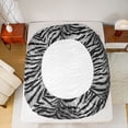 thumbnail image 5 of Homewish Teens Animal Zebra Print 4 Pieces Queen Sheet Sets,Abstract Gradient Ultra Soft Flat Sheet,Vintage Geometric Stripes Queen Fitted Sheet,Super Cozy Room Decor, 5 of 7