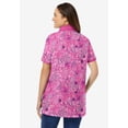 thumbnail image 2 of Woman Within Plus Size Perfect Printed Short-Sleeve Polo Shirt, 2 of 4