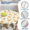 thumbnail image 2 of Summer Light Yellow Flower Round Tablecloth 60 Inch Watercolor Daisy Floral Table Cloth Farmhouse Autumn Thanksgiving Table Cover Fall Wildflower Tablecloth for Kitchen Indoor Outdoor Use, 2 of 5