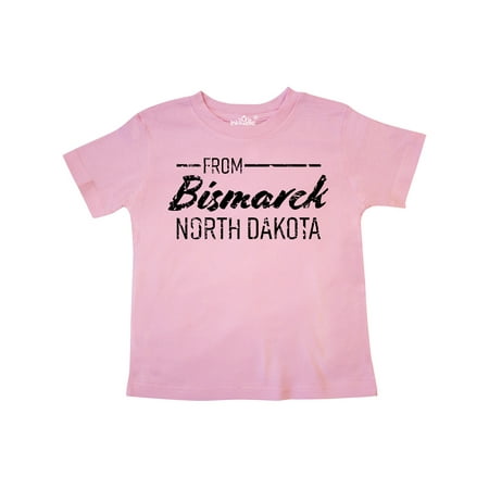 

Inktastic From Bismarck North Dakota in Black Distressed Text Gift Toddler Boy or Toddler Girl T-Shirt