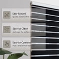 thumbnail image 3 of AOSKY Zebra Blinds Windows Roller Shades for Window Zebra Blinds for Windows Cordless Shades and Blinds Room Darkening Shades for Home, Office（W30 X H72, Black), 3 of 6