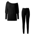 thumbnail image 6 of Women's Solid Color Round Neck Sportswear Pullover Fall Winter Casual Set Suits for Women Womens Snowboard Bibs Women Jumpsuit Dressy Pant Set plus Size Snow Bibs Women Attire for Women Women Ski Bib, 6 of 8