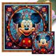 thumbnail image 1 of Hilo Algodón Bordado Punto Cruz Mickey Con Vidrieras 11CT 50x50cm, 1 of 9
