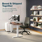 Vari Essential Electric Standing Desk Ergonomic Sit-to-Stand Home & Office Computer Desk, 48 x 24 Hazel Wood
