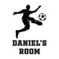 thumbnail image 2 of Sports Personalized Wall Decals for Boys Bedroom - Soccer Player Bicycle Kick DIY & Creativity Custom Name Wall Sticker - Size: 28 In x 40 In, 2 of 4