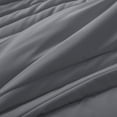 thumbnail image 4 of HIG 7‑Piece Bed in a Bag Comforter Set, Solid Light Dark Gray Vertical Channel Quilted, Soft Microfiber All‑Season Bedding with Sheets & Pillow Shams, King Size, 4 of 8