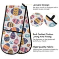 thumbnail image 4 of Dailycode Double Sided Oven Mitt with Loop Heat Resistant Kitchen Long Potholders 7" x 35" Easter Egg and Grass, 4 of 6
