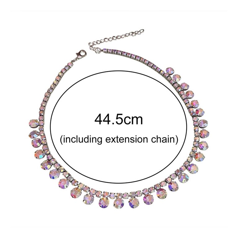 eManco Women Statement Stainless Steel Necklace for Women Simple Thin Chain  Necklace Choker Necklace Luxury Designer