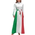 thumbnail image 1 of Vestido largo con minifalda y bandera italiana, vestidos de fiesta, vestidos para mujer 2024, 1 of 4