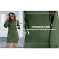 thumbnail image 5 of VENUZOR Long Sleeve Sweater Dress for Women 2025 Fall Ridded Kint Casual Mock Turtleneck Dress lightweight Puff Sleeve Sweater Dress Pullover, 5 of 8