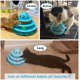 thumbnail image 5 of Juguete educativo rompecabezas para gatos Oso de fresa Plataforma giratoria de 3 niveles con seis bolas Verde, 5 of 5