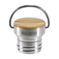 thumbnail image 1 of Tapa de botella Klean Kanteen, tapa de bambú, acero inoxidable cepillado, 1 of 7