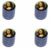 Mona Lisa Painting by Leonardo da Vinci Tire Rim Wheel Aluminum Valve Stem Caps, Multiple Colors