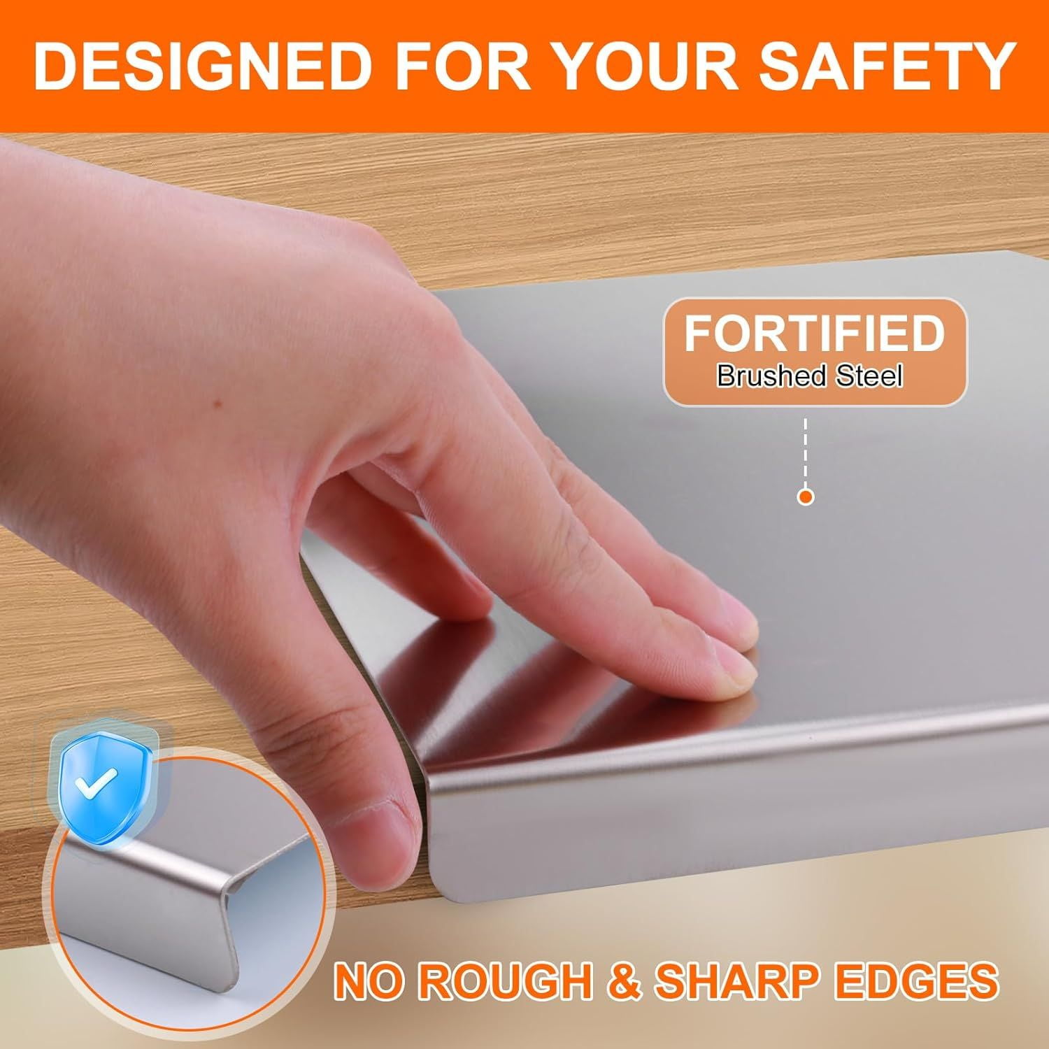 Large 304 stainless steel kitchen cutting board, suitable for meat and vegetable bread baking, multi-functional cutting board