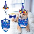 thumbnail image 2 of Pet Party Decoration Set Dog Birthday Triangle Scarf Hat Bow Tie Set, 2 of 6