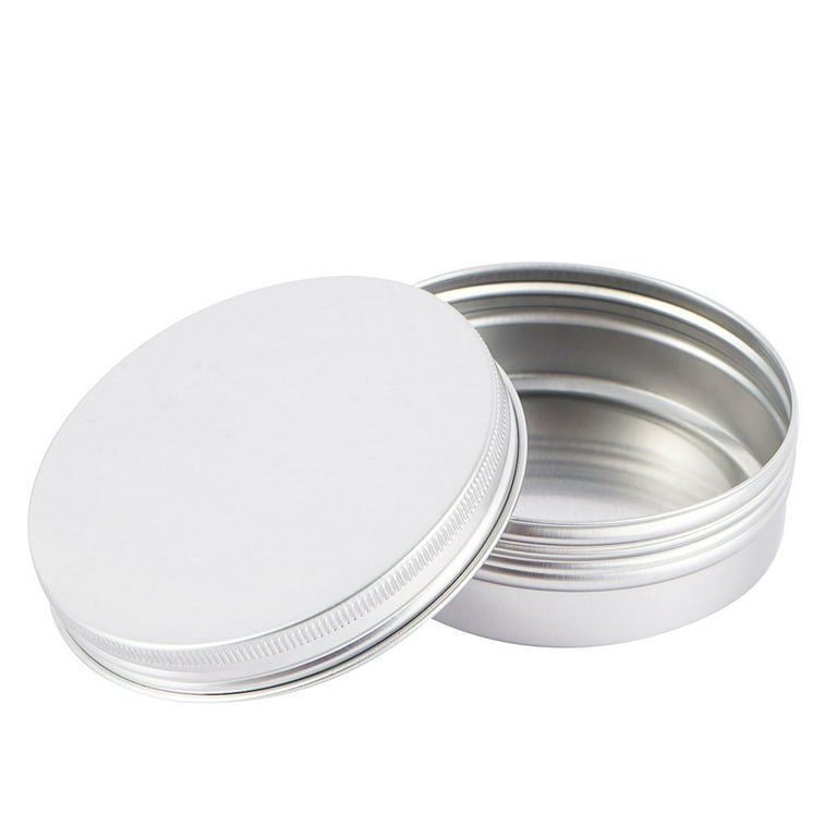 10PCS 50ML Tin Cans Screw Top Round Lid Round Cans Tin Containers