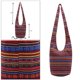 thumbnail image 4 of Bolso bandolera Hippie Lino Hobo Bolsas de mensajero Cierre con borgoña Sunnimix Monedero de hombro hippie tailandés, 4 of 8