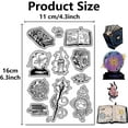 thumbnail image 3 of Grimoire Clear Stamps Candle Crystal Ball Magic Scepter Book Divination Reusable Retro Transparent Silicone Stamp Seals, 3 of 9