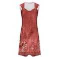 thumbnail image 2 of Vestido de Verano para Mujeres, Moda Color Sólido Bolsillo sin Mangas Vestido Casual Cuello en V Hecho de Poliéster Ligero para Primavera Verano, Vestido de Verano Casual, 2 of 5
