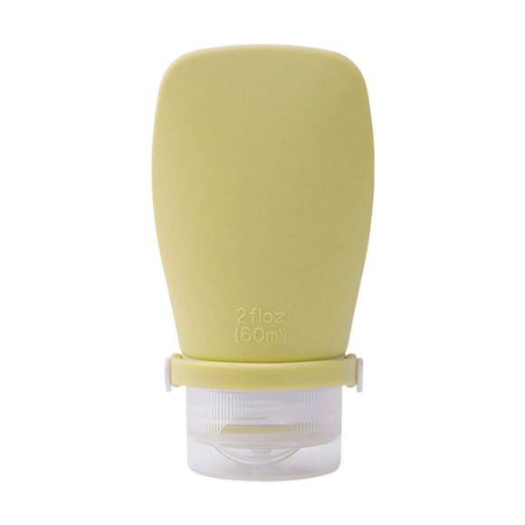 T-452 Yellow 60Ml Travel Bottles For Shampoo Conditioner Lotion 2 Ounce Portable Empty Squeeze Bottles With Flip Top Leak Proof Cosmetic Containers For Toiletries Liquid Soap Travel Access