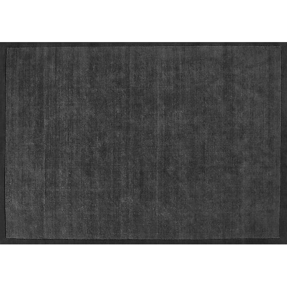 Ahgly Company Indoor Rectangle Solid Gray Modern Area Rugs, 8' x 10'