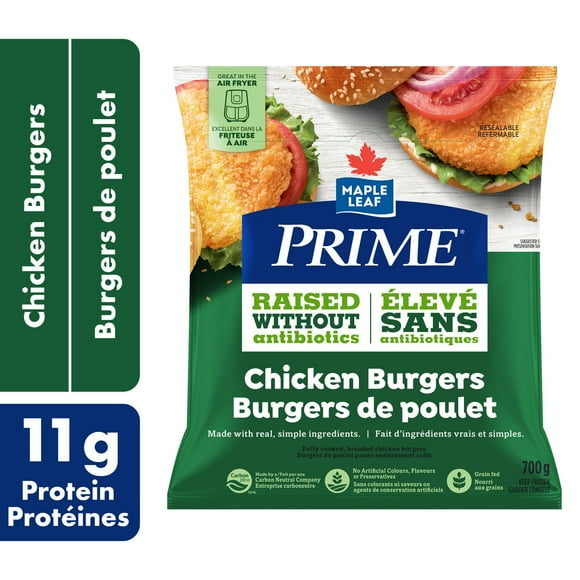 Burgers de poulet panés Prime 700 g