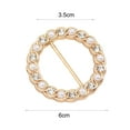 thumbnail image 6 of Yesbay 12 Pcs Clothes Corner Knotted Buttons Round Circle Shape Faux Pearl Rhinestone Decor Scarf Ring Clips T-shirt Ties Clips Shirt Tighten Clips, 6 of 8