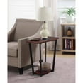 thumbnail image 2 of Graystone End Table Cherry: Modern Metal Frame, Melamine Top, No Assembly Required, 2 of 5