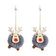 thumbnail image 2 of Colgante de Ciervo Navideño, Bonita Bola de Lana y Diseño de Madera, Fácil de Colgar, Decoración Festiva, Perfecto para Fiestas Navideñas y Celebraciones de Temporada, Juego de 2 Piezas, 2 of 3