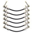thumbnail image 3 of Donner 6 Inch Guitar Patch Cable Guitar Effect Pedal Cables gold 6 Pack PVC-6 strips, 3 of 5