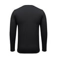 thumbnail image 5 of GuangCheng George Mens Ribbed Knit Henley Shirts,Long Sleeve,Stretch Fit,Athletic Tops,Soft Comfort Base Layer,Black,Size 3XL, 5 of 5
