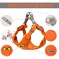 thumbnail image 4 of ORUYROP No Pull Dog Harness with Leash Pet Soft Vest Harness and Leash Set Dog Cat No Choke Escape Proof Harness Reflective Step in Harness for Small Medium Dogs Cats (Large, Orange), 4 of 6