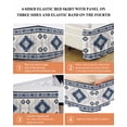 thumbnail image 6 of Blue Beige Boho Wrap Around Bed Skirts for King Bed 18" Drop,Bed Skirt with Adjustable Elastic Belt Dust Ruffle Bed Valance for Bedroom Hotel Luxury Vintage Ethnic Tribal Southwestern Bed Frame Cover, 6 of 7