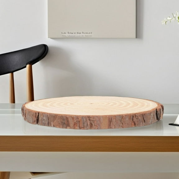 Worgeous 3pcs Unfinished Round Wood Slices For Diy Crafts Natural Wooden Circles For Painting Crafting Table Centerpieces Art Projects