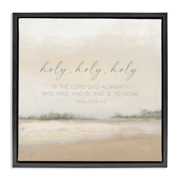 Stupell Industries Holy Revelation Proverb Black Framed Floater Canvas Wall Art, design by John Spaeth