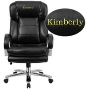 Flash Furniture Personalized HERCULES Series 24/7 Intensive Use Big & Tall 500 lb. Rated Black LeatherSoft Ergonomic Office Chair