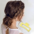 thumbnail image 2 of Unique Bargains 1 Pc Fashion Rectangle Frosted Hair Clips Hairdo Clip for Home Yellow, 2 of 5