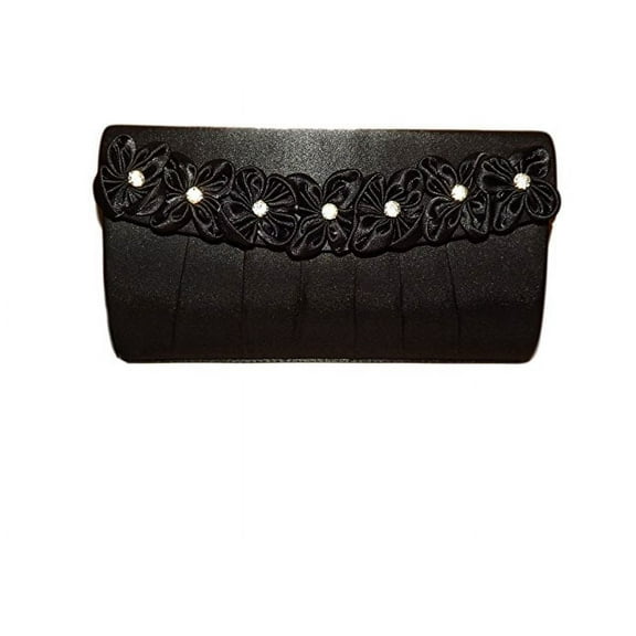 Sasha Rosette Evening Clutch Black