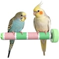 thumbnail image 1 of Bird Perch Stand Sandblasted Rough-Surface Cage Accessories,Parrot Beak & Claw Grinding Stone Sticks,Safe Non-Toxic Claw Trimmer Chew Toy for Parakeets,Cockatiels,Finches,Lovebirds,Pink-Green, 1 of 10