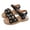 Black, variant on Ruyang Toddler Girls Open Toe Flat Sandals Summer Flower Girls Shoes Adjustable Straps Beach Party Wedding Sandal