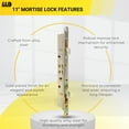 thumbnail image 6 of 11-3/4" Multi-Point Mortise Lock with Face Plate and Keeper for Sliding Patio Glass Door | Two Point Keeper for Mortise Lock for Patio Sliding Door, 6 of 9